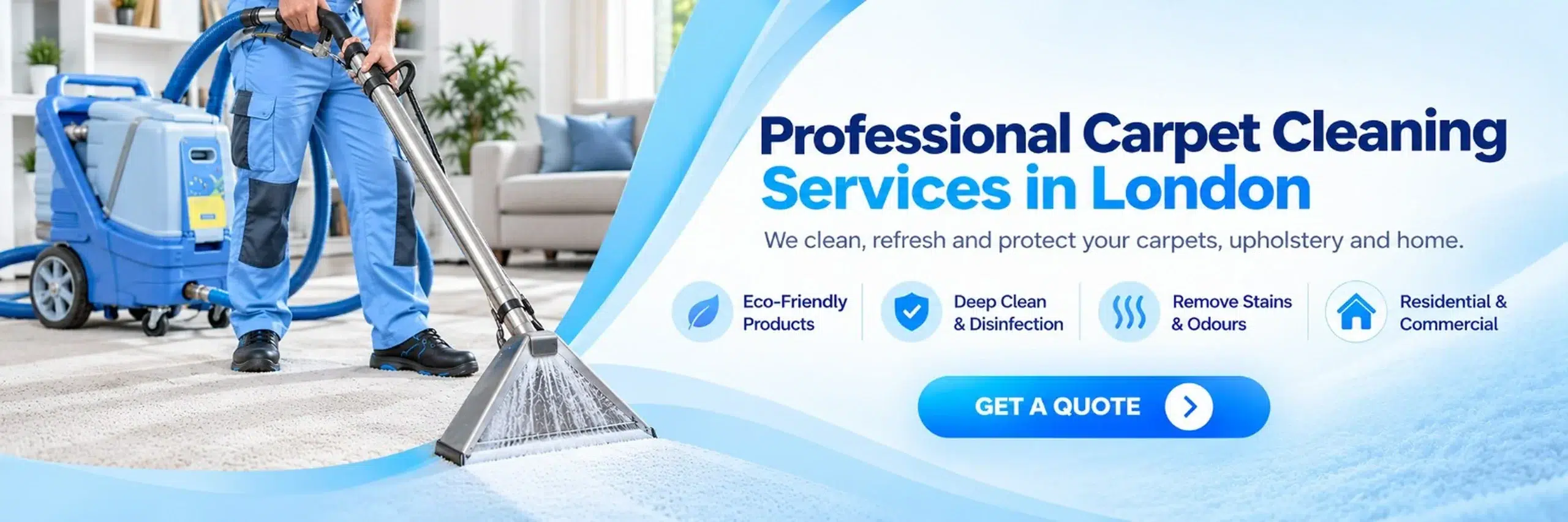 Professional carpet cleaning services in London – get a quote from Crystal Carpet Cleaners